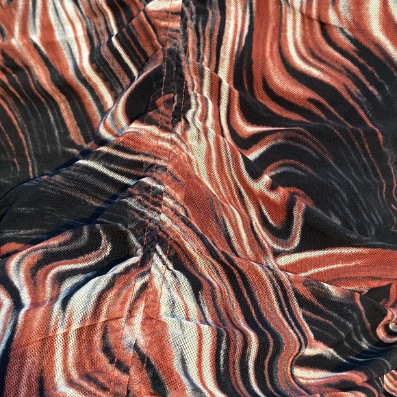 RACHEL ZOE Women’s Sheer Long Sleeve Ruched Top Size XL - Picture 3 of 7